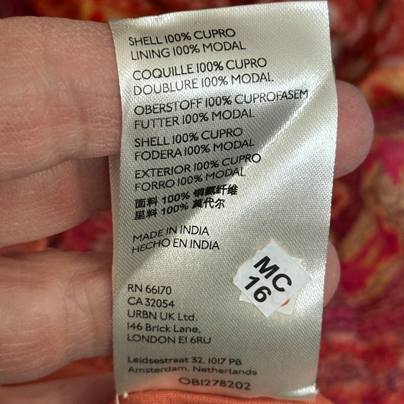 Anthropologie smocked waist floral mini skirt- women’s size XL. Ruffle hem - Picture 9 of 10